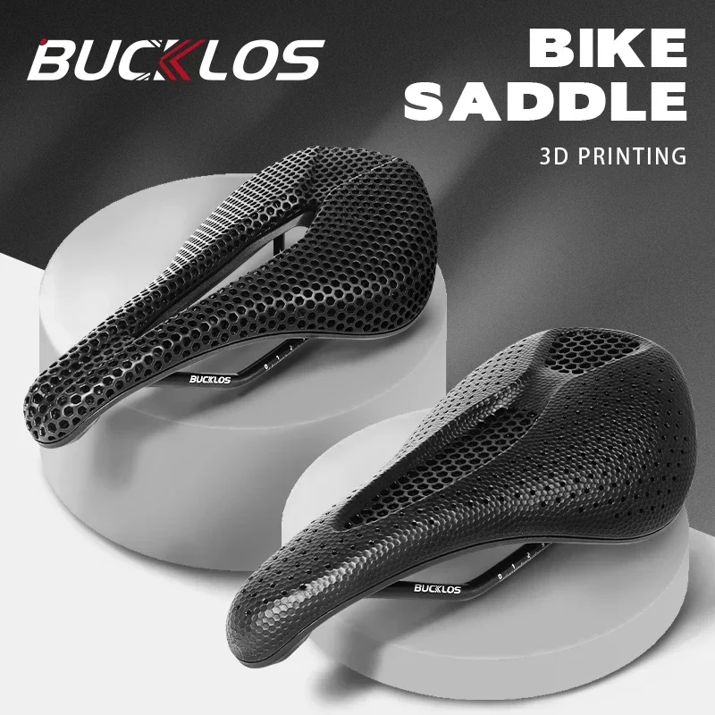 

BUCKLOS 3D Printed Bike Nylon Saddle 143mm 155mm Road Bicycle Seat Super Light MTB Racing Saddles Cushion Cycling Seating Parts