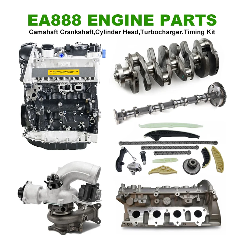 

EA888 Gen 2 Gen3 1.8T 2.0T Car Bare Engine Motor Cylinder Head Crankshaft Camshaft Timing Chain One Stop Solution Engine Parts