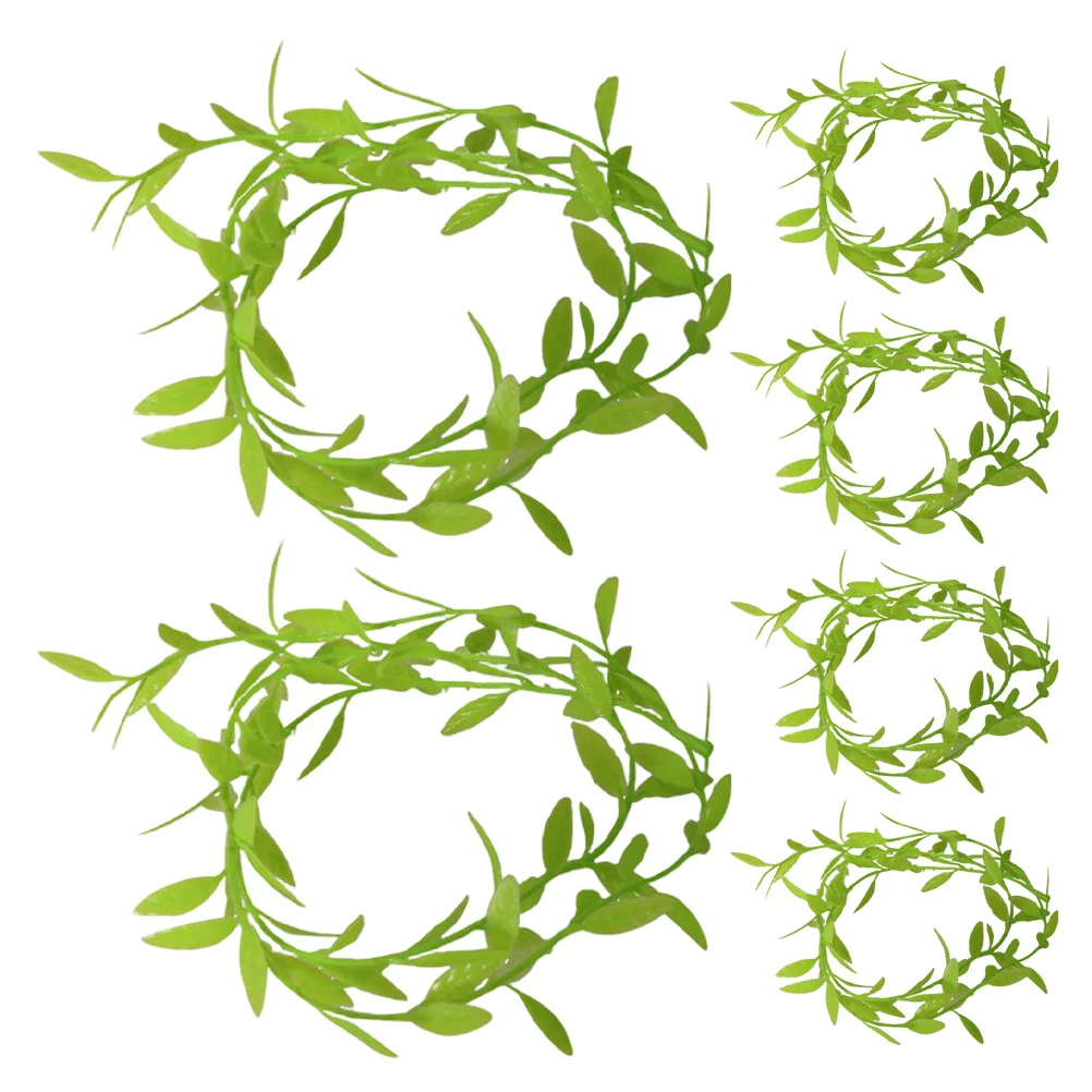 

6Pcs Miniature Artificial Vines Vine for Dollhouse Garden Decoration Realistic Fake Leaf Garland Micro Landscape Small Faux