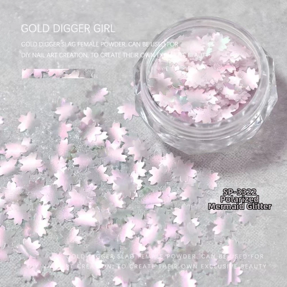 Heart Glitter Nail Art Glitter Flower Butterfly Pink Cherry Blossom Glitter Nail Art Iridescent Prism Mermaid Sequins