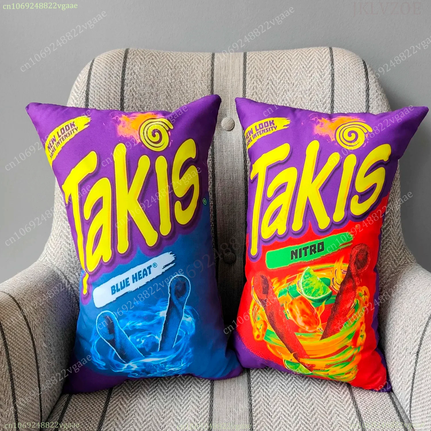 Funda de almohada divertida con patatas fritas de comida, funda de cojín para dormitorio, cojines para sofá, funda de almohada de 40x60cm, asiento de oficina y coche