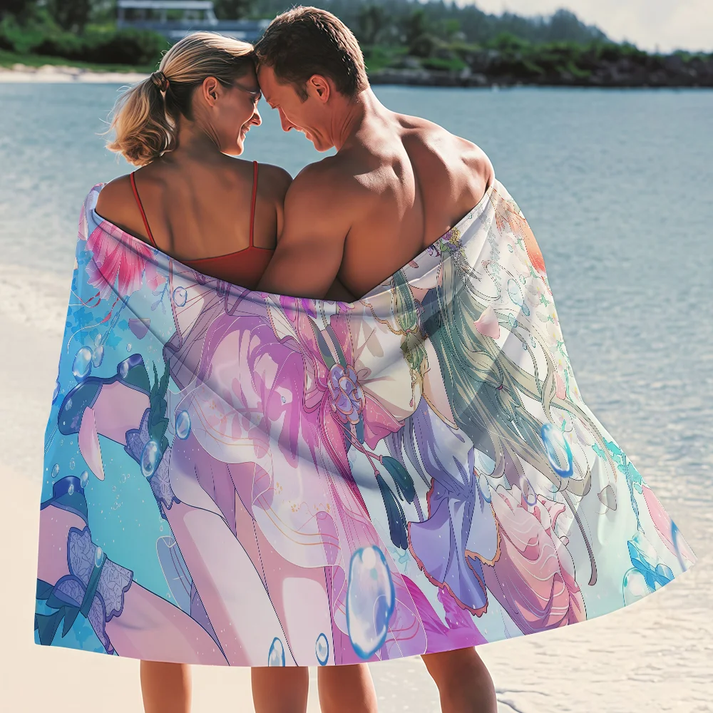Anime Singer Nene Kusanagi Towel Quick Drying Beach Towels Are Suitable For Swimming Pools Camping Yoga And The Gym
