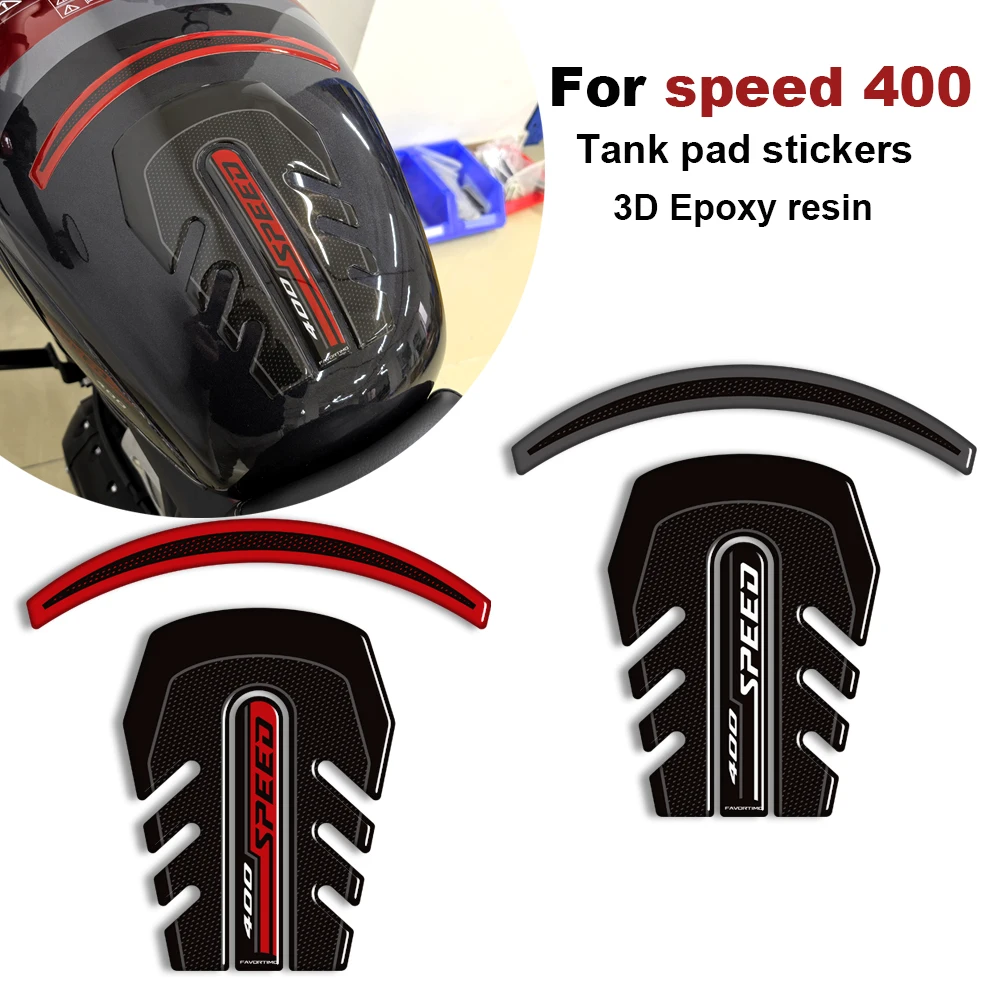 

For Triumph speed 400 2024 2025 Motorcycle Protector Tank Pad Side Grips Gas Fuel Oil Kit Knee Fairing Fender Wheels Stickers