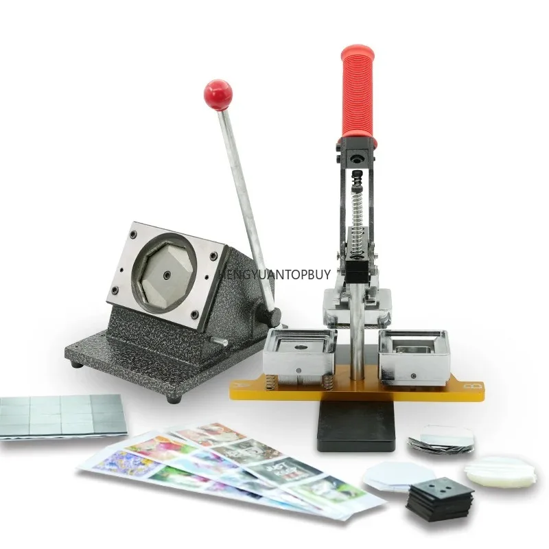 Sale Square 50x50mm Button Maker Kit Badge Making Machine for DIY Business