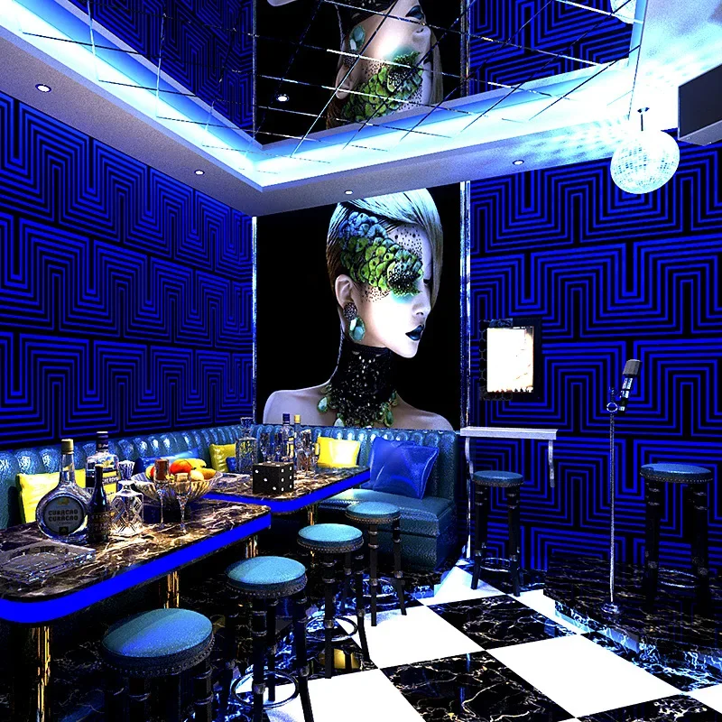 KTV special theme box wallpaper wallpaper 3D three dimensional corridor flash decoration background wall bar wall cloth
