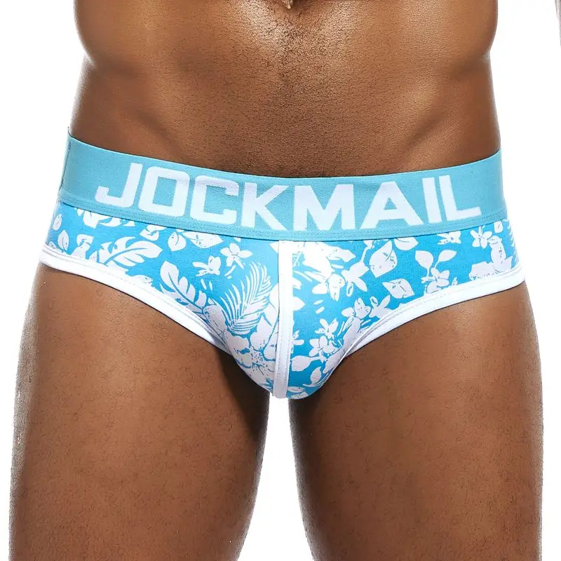 JOCKMAIL Breathable Cotton Underpants Briefs printing Sexy Men Underwear U Convex Pouch Male Shorts Gay Panties