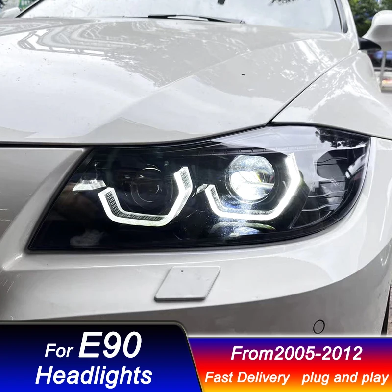 Car styling Headlights for BMW 3 series E90 05-12 modify new style LED Dynamic Signal Head Lamp Bi Xenon Beam Headlamp Accembly