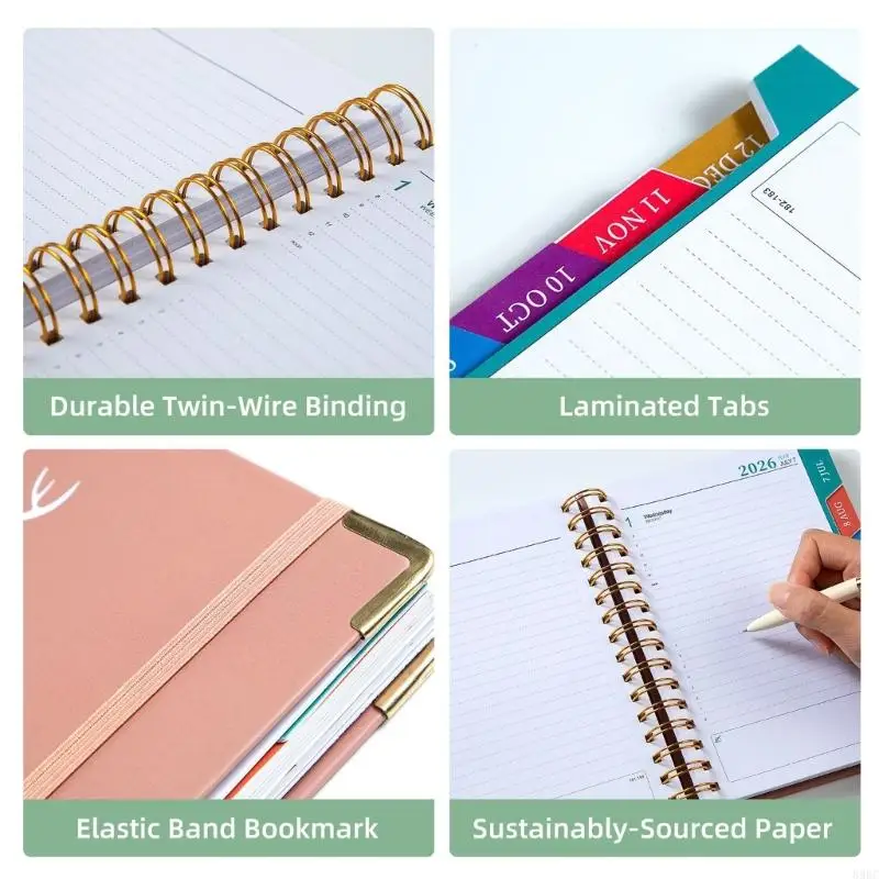 Planer harmonogramu 2026 Planer dzienny Wielofunkcyjne sekcje Dziennik planowania podróży Harmonogram Notatnik do płynnego 896C