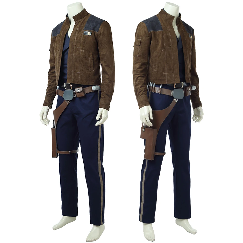 Wars Story Cosplay Han Solo Costume Halloween Carnival Fancy Hero Outfit With Jacket Adult Men Battle Suit With Accessories