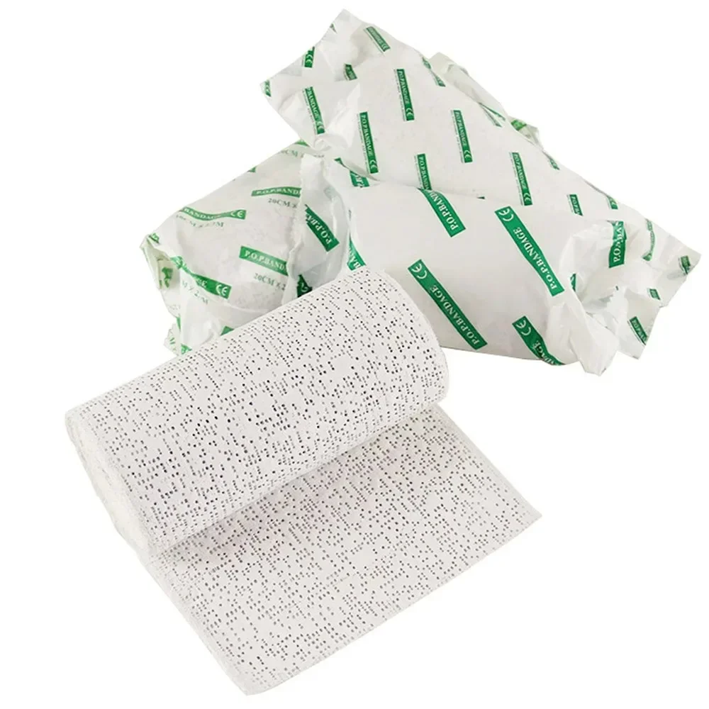 Polymer First Aid Kit - Fracture Gauze Roll Muscle Tape Plaster Bandages Health Care Tool Set for Emergency Care