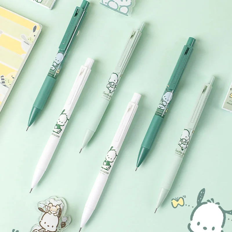 6/36pcs Kawaii Sanrio Pochacco Set di cancelleria per matite meccaniche 0.7mm Press Automatic Pencil studenti materiale scolastico all\'ingrosso