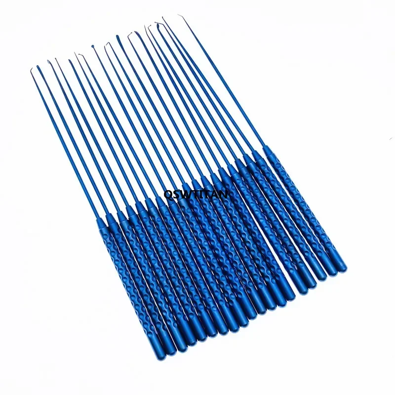 Micro Spatula Dissectors Micro Curette Micro Nerve Pull Hook Titanium 21cm Vessel Hook Micro surgical Hook