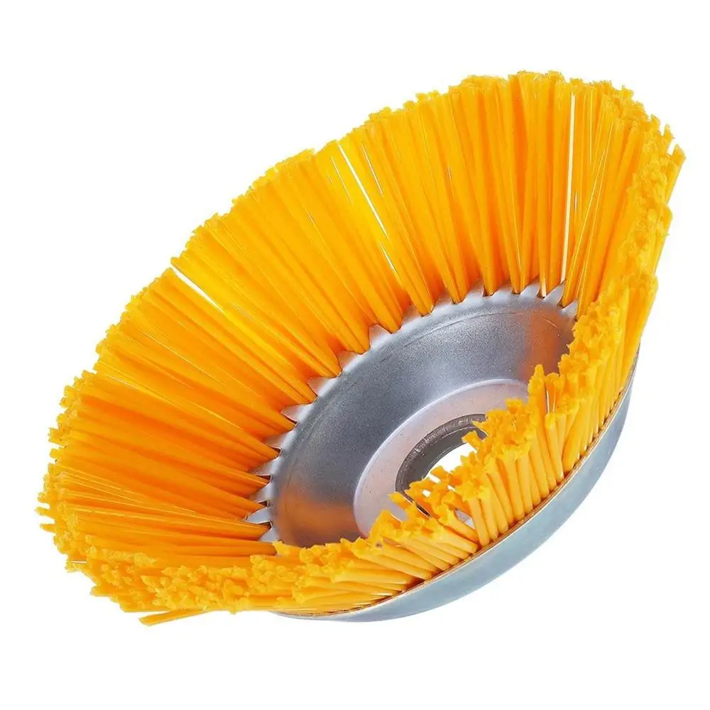 8 Inch Weed Brush Cutter Head Lawn Mower Universal Grass Trimmer Head Nylon Wire Wheel Rotary Weed Brush for Garden Lawnmower