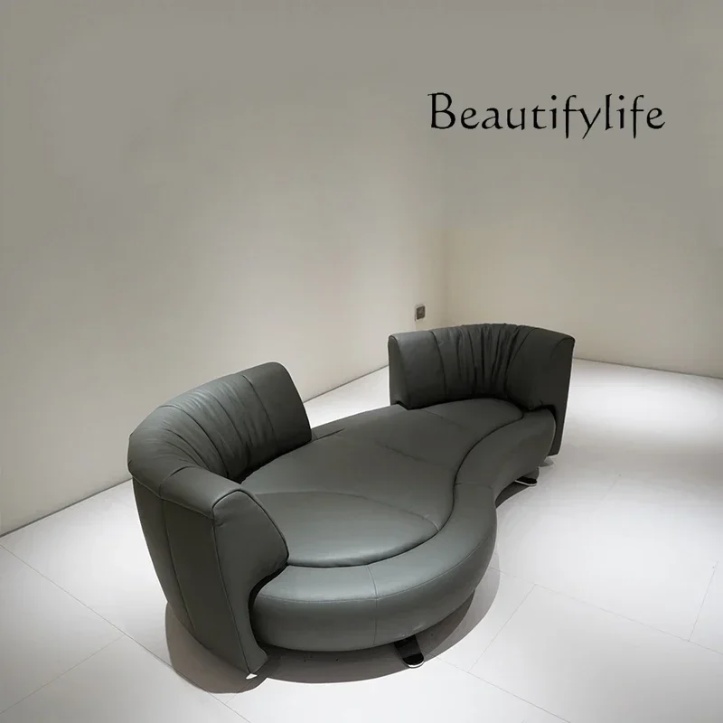 BA Sofa Unlimited 360 Degree Rotating Track Leather Villa Creative Light Luxury Three-person Sofa X
