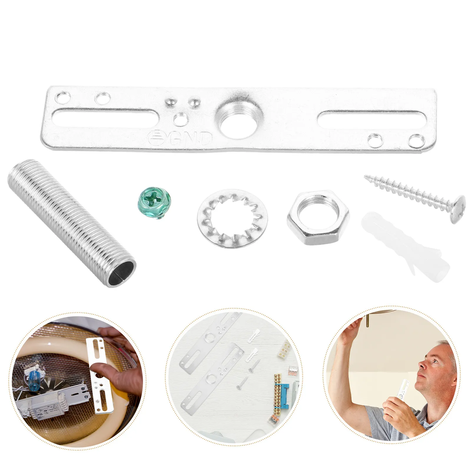 

Комплект из 4 универсальных кронштейнов для светильников, железные монтажные пластины для потолочных светильников, для внутреннего и наружного использования, для люстр и настенных ламп, устойчивые и надежные