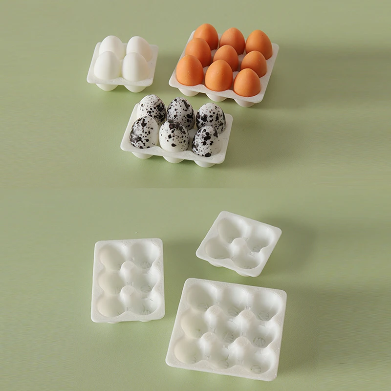 1/12 Casa delle bambole in miniatura Vassoio per uova Scatola per uova Modello Casa delle bambole Uova da cucina Decorazione alimentare Casa delle bambole Scena di vita Accessori per decorazioni