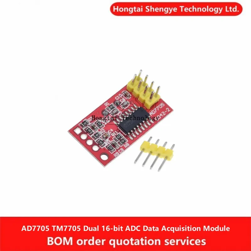 AD7705 TM7705 Dubbele 16-bit ADC Data-acquisitiemodule Ingangsversterking Programmeerbare SPI-interface