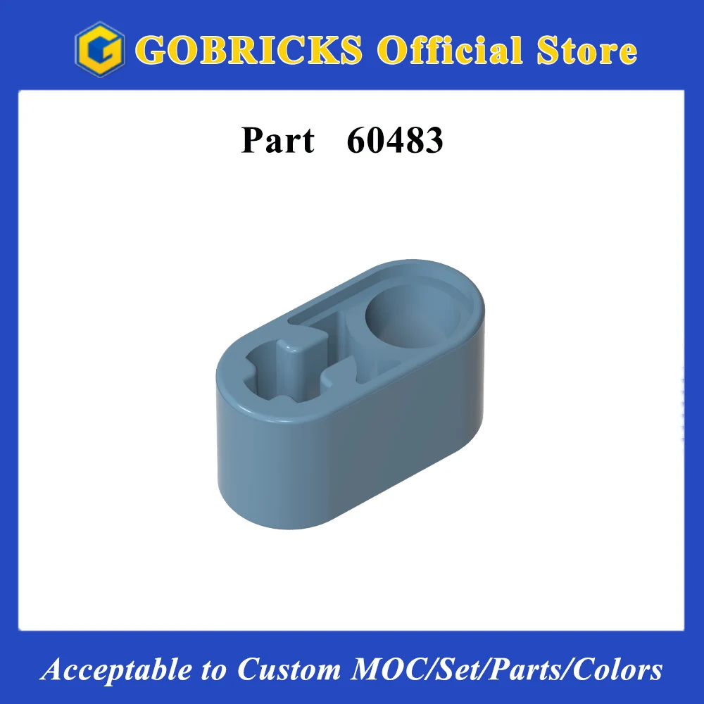 Gobricks 1PC 60483 74695 MOC Technic Beam Bricks 1 x 2 Small Building Blocks Thick with Pin Hole Parts and Axle Hole For Kids