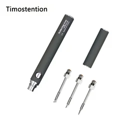 Timostention 충전식 USB 단추, 온도 조절 가능, 납땜 다리미 키트, DIY 전기 납땜, 5V, 8W