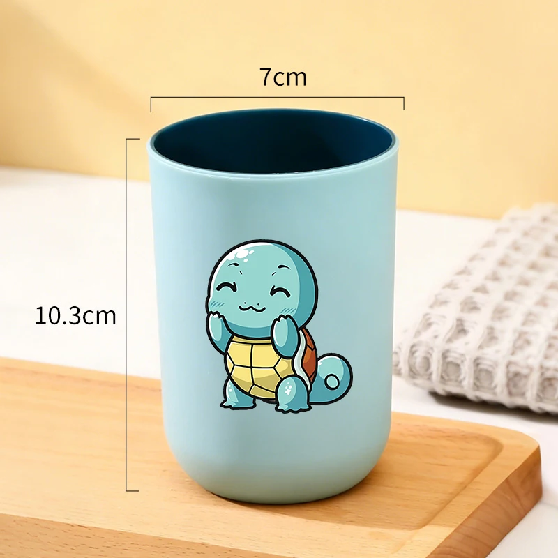 Pok É Mon Water Cup with Handle Cartoon Anime Mouthwash Cups Fashion Large Capacity Plastic Toothbrush Cup Mug Birthday Gift