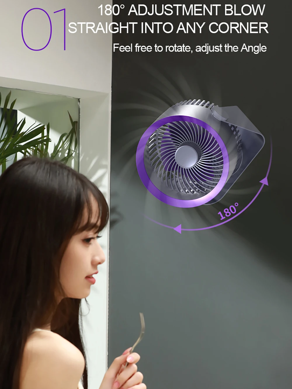 Cyclone Electric Fan Circulator Wireless Portable Home Quiet Ventilator Desktop Wall Ceiling Fan Air Cooler Multifunctional