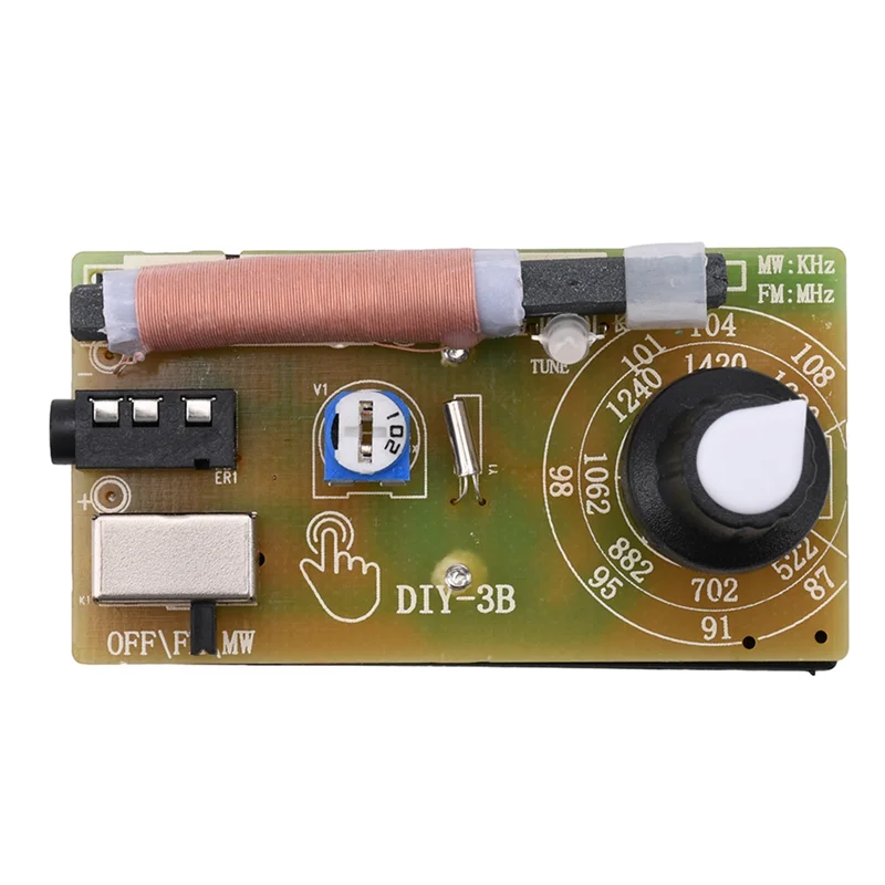 

87-108Mhz AM/FM Medium Wave FM 2 Band Stereo Digital Tuning Headphone Radio Kit DIY Production Teaching Parts Button