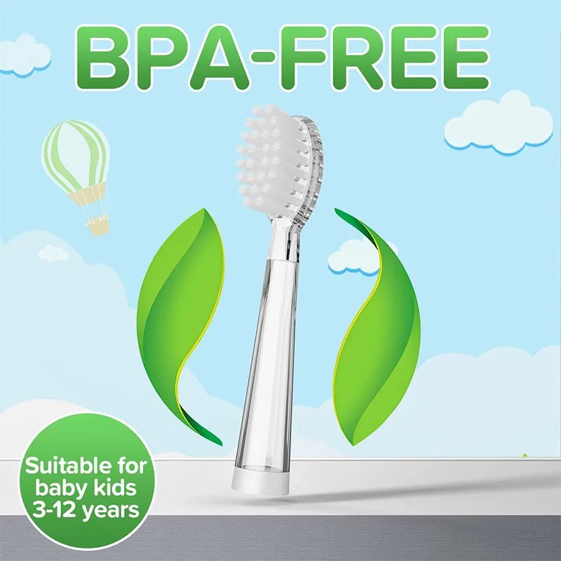 5er-Pack Kinderzahnbürsten-Ersatzköpfe, kompatibel mit SEAGO- 513/977/EK6, weiche Borsten, sanfte, saubere Zähne für Kinder von 3–12 Jahren