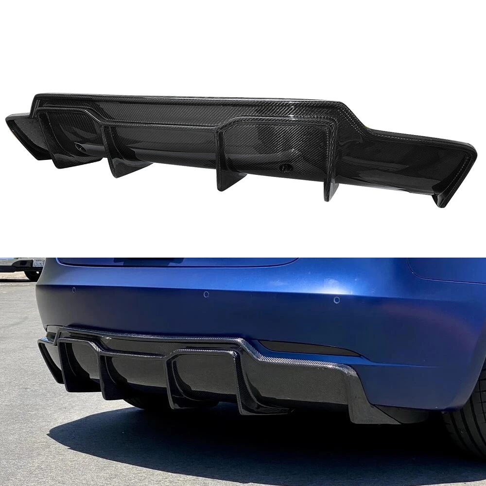 Auto parts Car  Accessories Real Carbon Fiber Rear Lip Bumper Diffuser Body Kit for Tesla Model 3 Sedan 2017-2018 2019 2020 2021