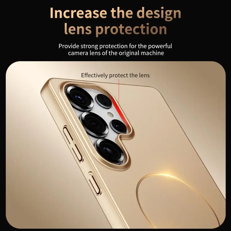 حافظة هاتف دائرية مغناطيسية رفيعة لهاتف سامسونج جالاكسي S25 S24 S23 Ultra Plus أغطية حماية صلبة مقاومة للصدمات #6