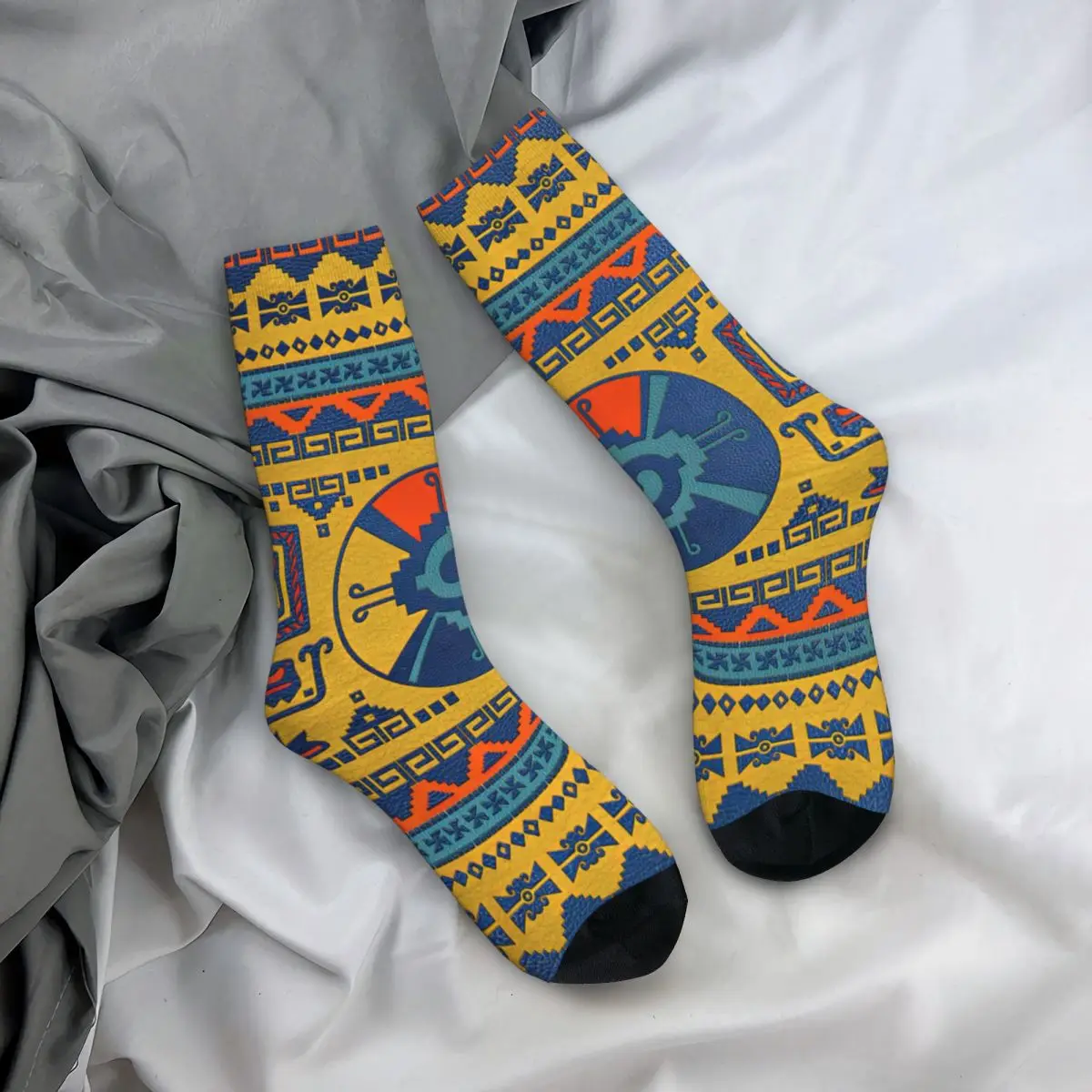 Hunab Ku Maya Symbol Leder Textur Erwachsene Socken Unisex socken, männer Socken frauen Socken