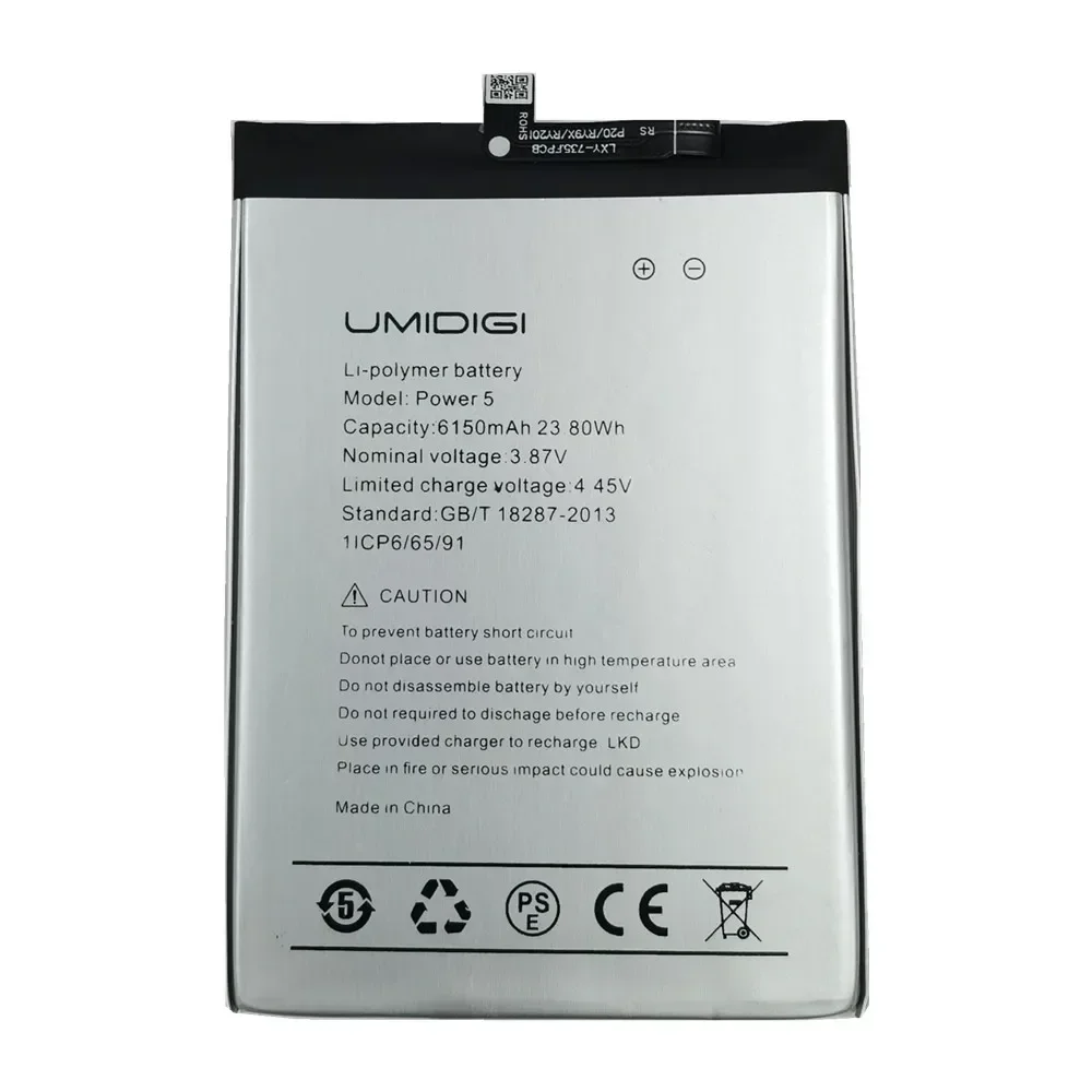 2024 Years 100% Original Battery For Umi Umidigi Bison X10 / Bison X10 Pro Power 5 Power5 Mobile Phone Batteries Bateria 6150mAh