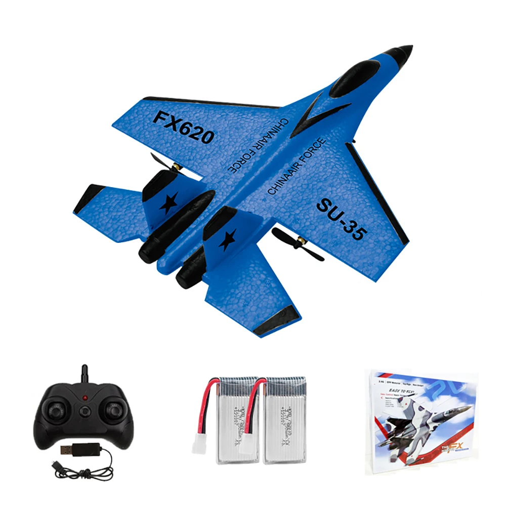 FX620 SU35 RC Flugzeug 2,4G EPP Schaum Fernbedienung Flugzeug Segelflugzeug Radio Control Flugzeug mit LED Licht Spielzeug Jungen geschenk