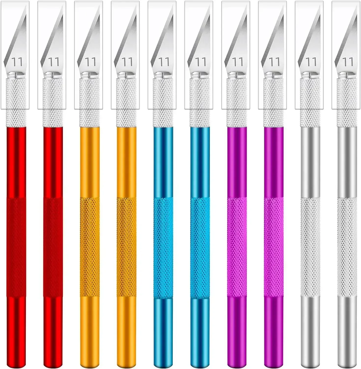 Juego de 10 Cuchillas de Precisión para Manualidades, Tipo Xacto, para Corte y Creación