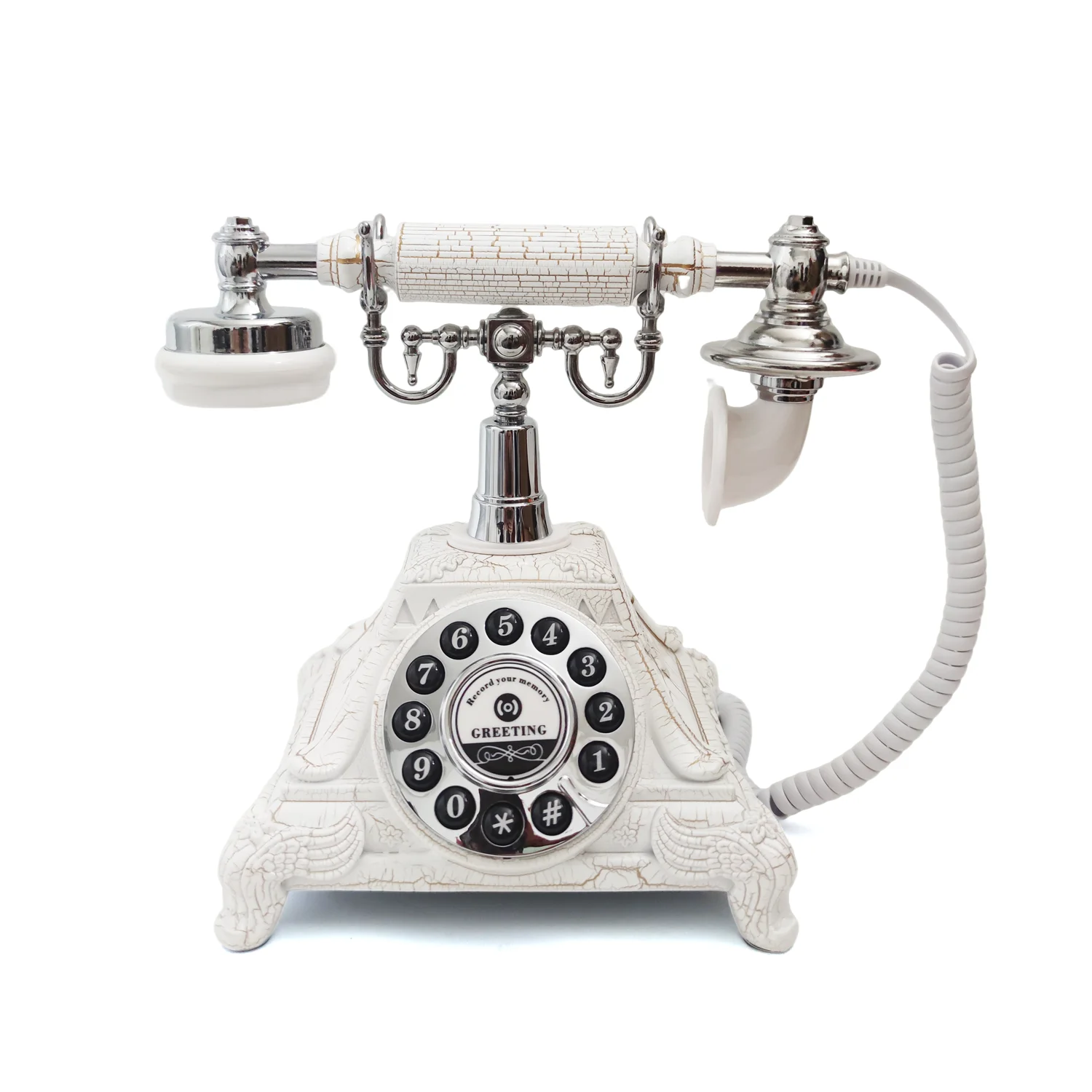 Voice Guest Book Phone 32G Audiolibro Capacity Vintage Retro Telephone Customized Message for Wedding Party Guest Book Telephone
