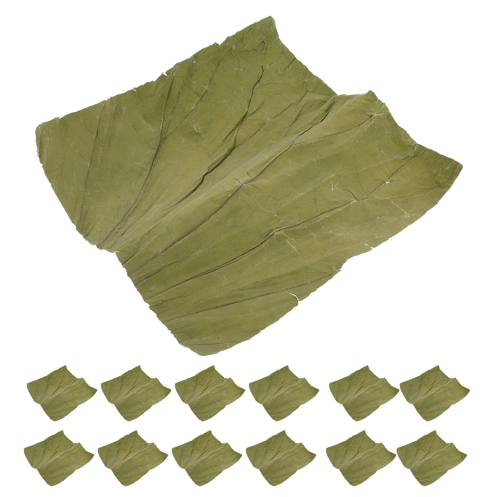 

100Pcs Square Natural Dried Lotus Leaf Sheets Sushi Decoration Leaf Buffet Platter Liner Asian Food