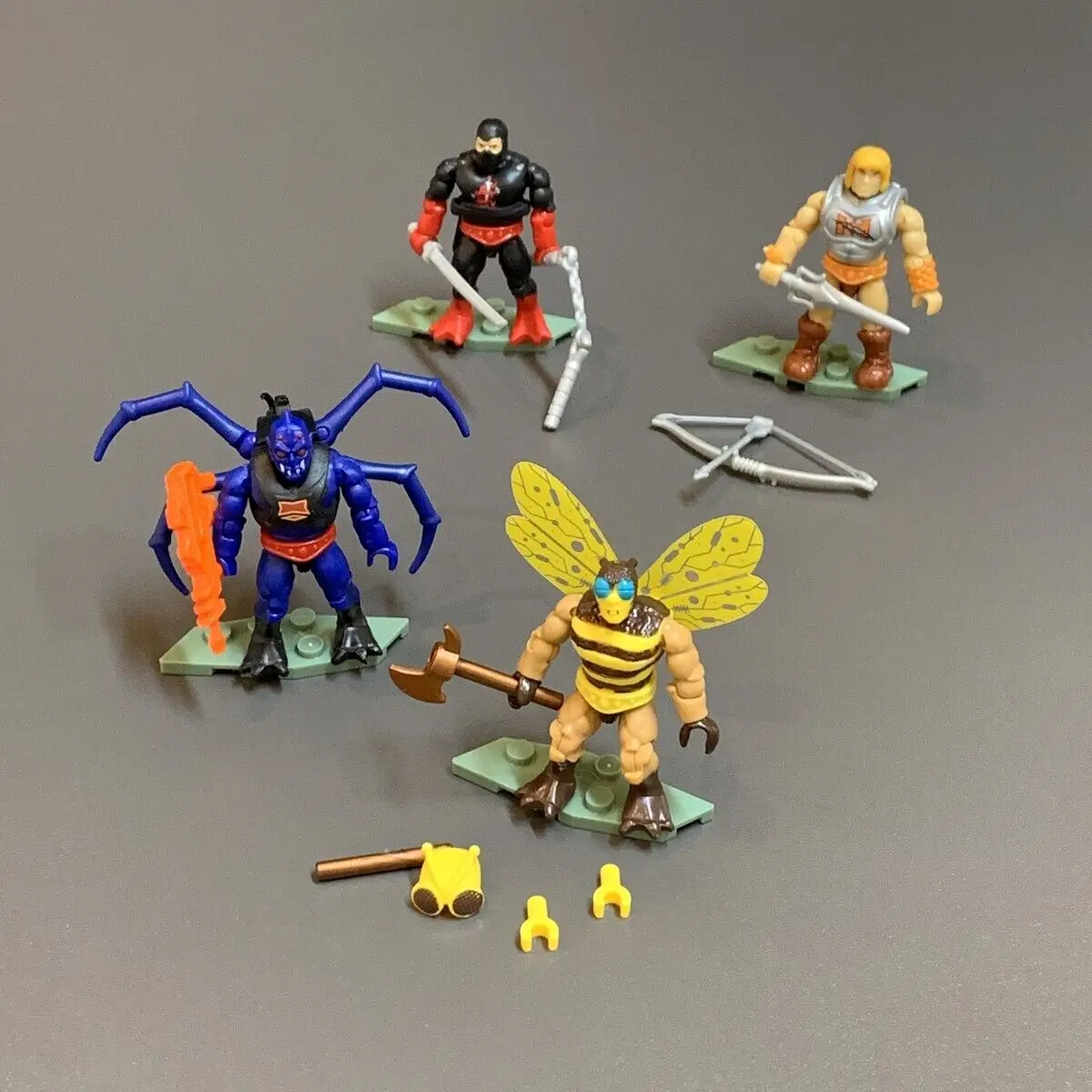 Mega Construx Masters of the Universe Webstor Buzz-Off Ninjor He Man Eternia campo de batalla Motu Micro figuras de acción Juguetes