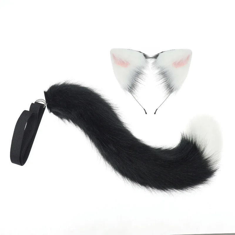 Halloween bête oreille queue ensemble bande dessinée spectacle chat fille bête oreille fille Cos accessoires à la main chat oreille bandeau chat queue ensemble