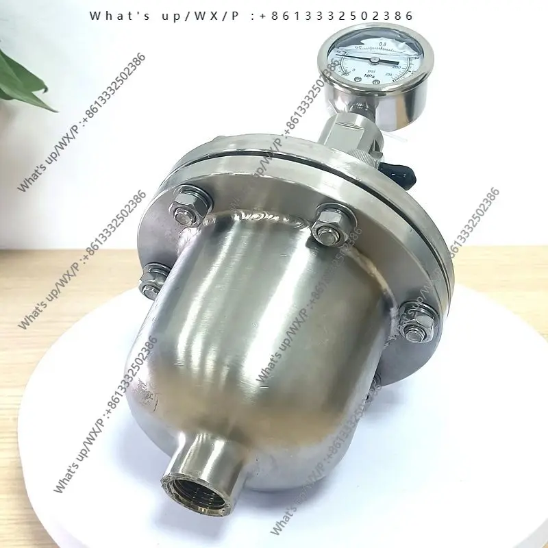 Airbag type pulse damper, pulsating even flow liquid water buffer DN15/20 stainless steel
