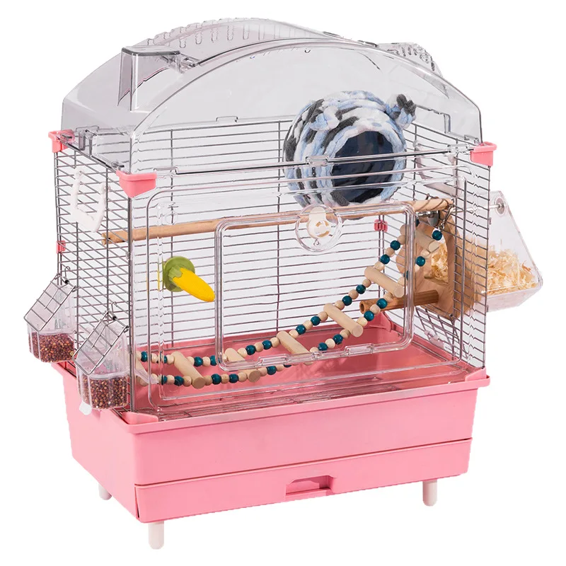 

Large Metal Ornamental Bird Cage Castle Birdcage Villa for Budgerigar Cockatiel Lovebird Finches with Plastic Button Closure