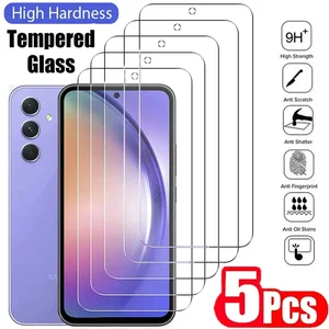 5 Buah Kaca Tempered untuk Samsung Galaxy A35 A54 A13 A53 A52 A12 A22 A33 A32 A06 A52S A73 A05 A04 A55 A14 Pelindung Layar C55 M55 8 penjualan terbaik di91 - №