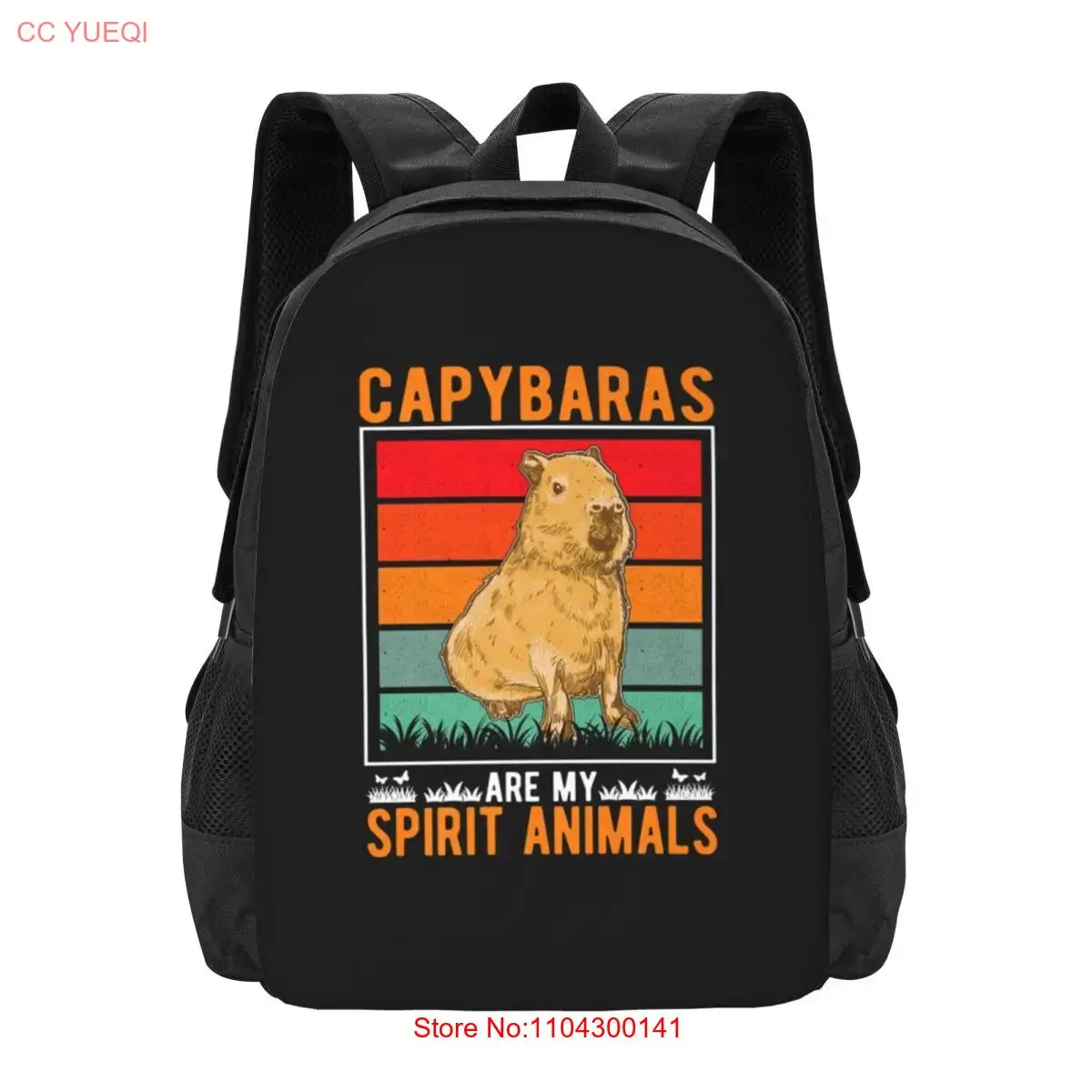 Capybara Spirit Animal Rodent Capibara  Collaboration Backpack Large Capacity Cute Foldable  Clothes Backpacks