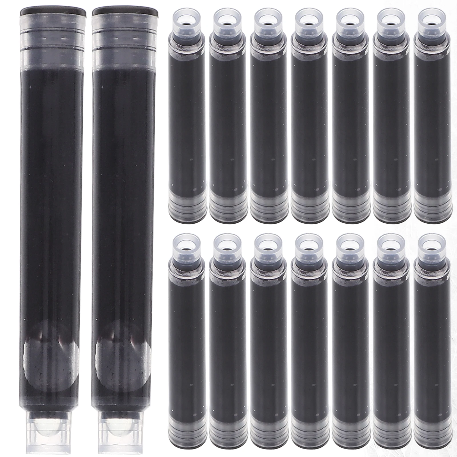 

100pcs Black Fountain Pen Ink Refill Large Capacity Fountain Pen Refill Automatic Fade Calligraphy Office Supplies