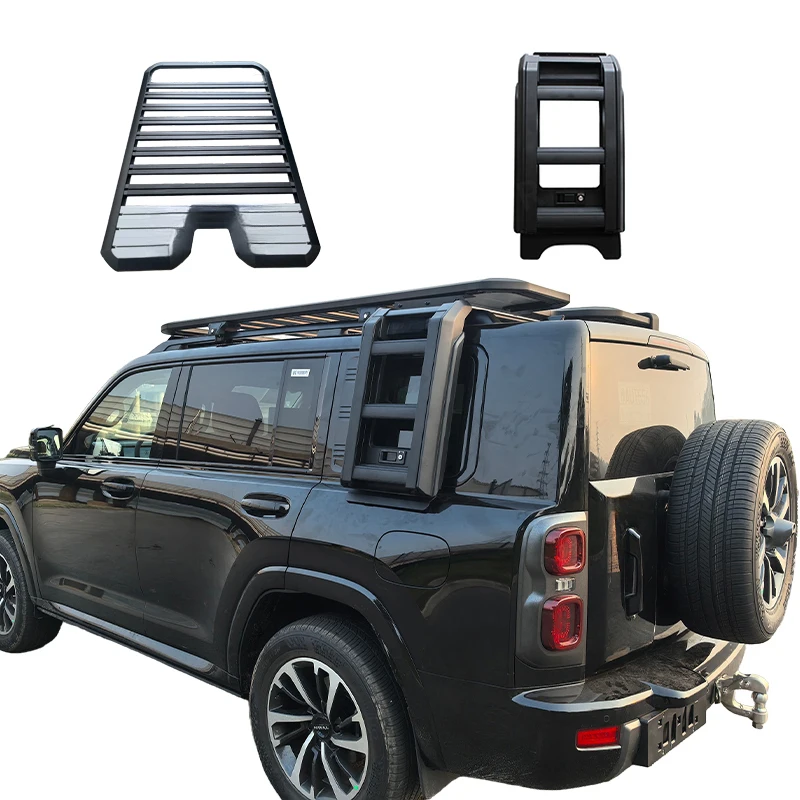 

In Stock Easy Installation Aluminum Alloy Car Roof Racks with Rear Ladder 400 Rooftop Platform for Camping