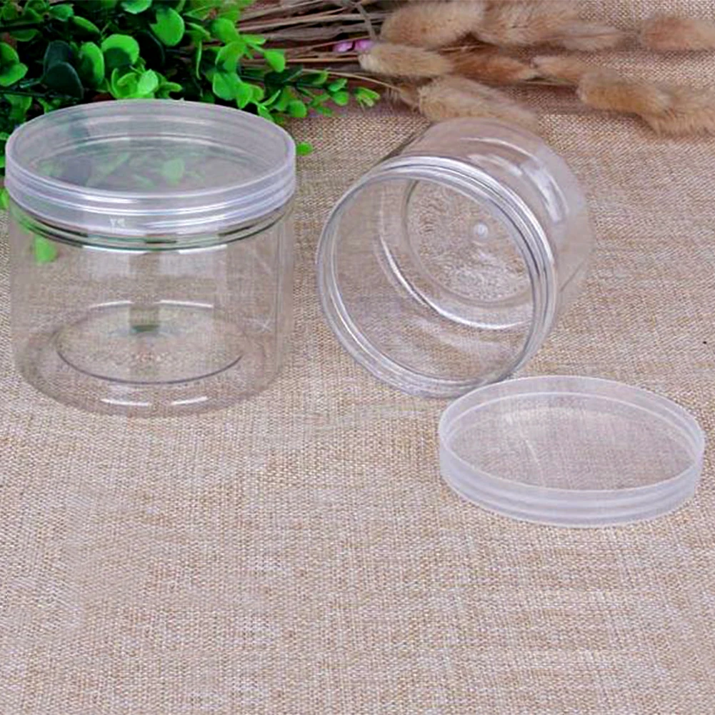 12pcs 30-150ml Storage Jars Empty With Cosmetic Jars Makeup Clear lid Plastic Screw-on Refillable Balm Container Travel Bottle