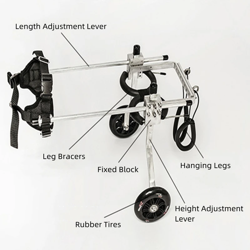 Dog Wheelchair Car Cat And Dog Hind Limb Disability Paralyzed Rehabilitation Training Car Dog Spine Support Scooter Dog Stroller