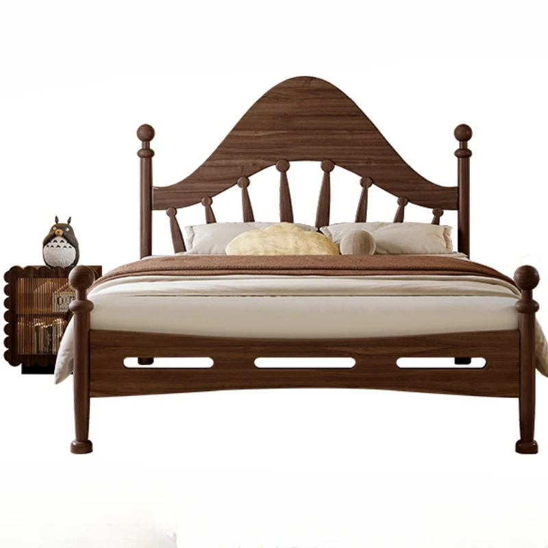 

Y Children's solid wood bed Windsor bed French retro bed Light luxury 1.8m bed Modern minimalist double bed American style