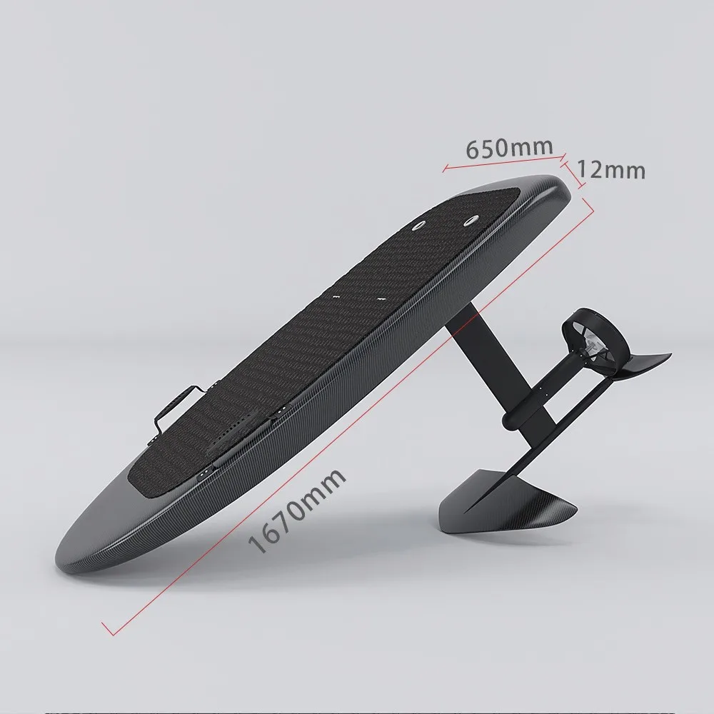 Carbon fiber electric surfboard, floating water ski, power hydrofoil board