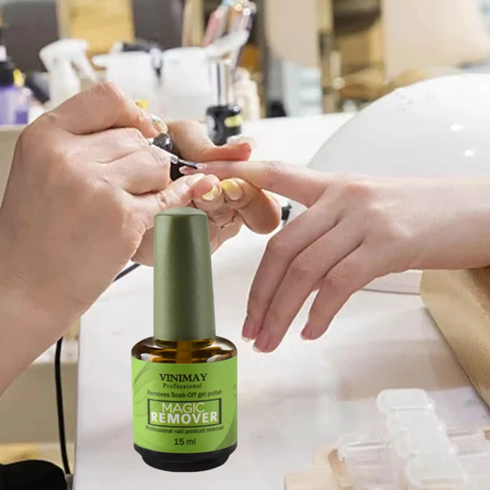 Dissolvant de vernis à ongles en gel, dissolvant de vernis à ongles professionnel élimine le vernis à ongles en gel à tremper en 3 à 5 minutes, facile à appliquer
