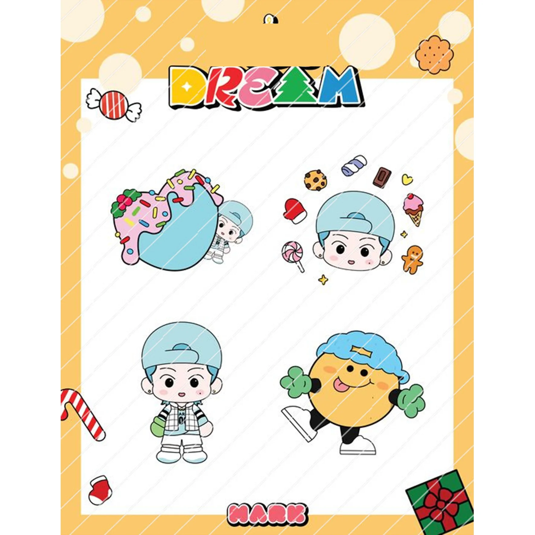 2/9pcs KPOP CANDY Album Phone Case DIY Stickers HD Cartoon Decorative Stickers For Cup Luggage Notebook JAEMIN JENO Fans Gifts