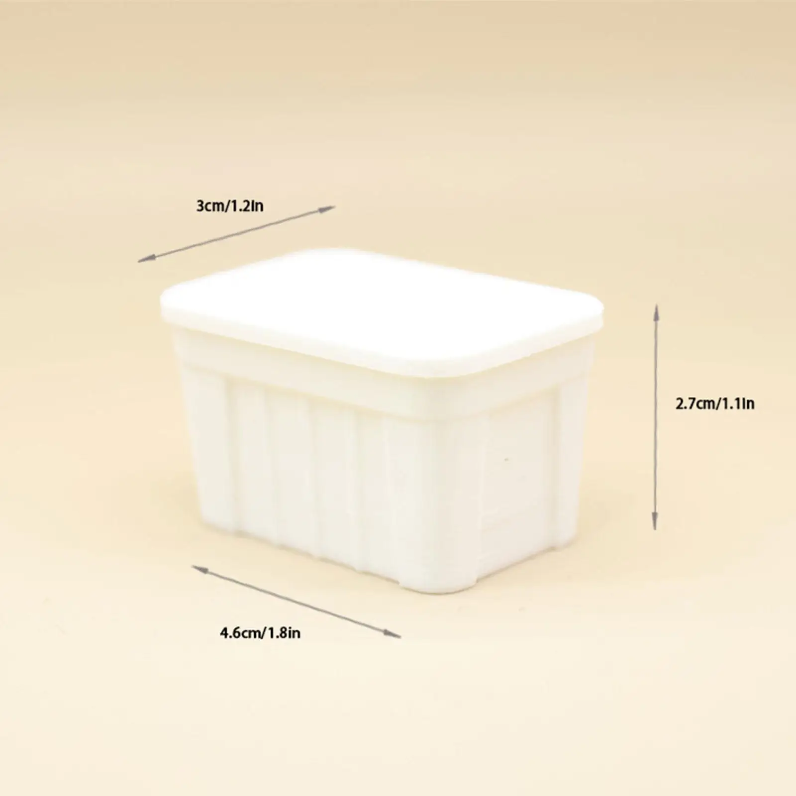 Boîte de rangement pour maison de poupée à l'échelle 1:12, conteneur de Simulation de Micro paysage avec couvercle pour maison de poupée de cuisine